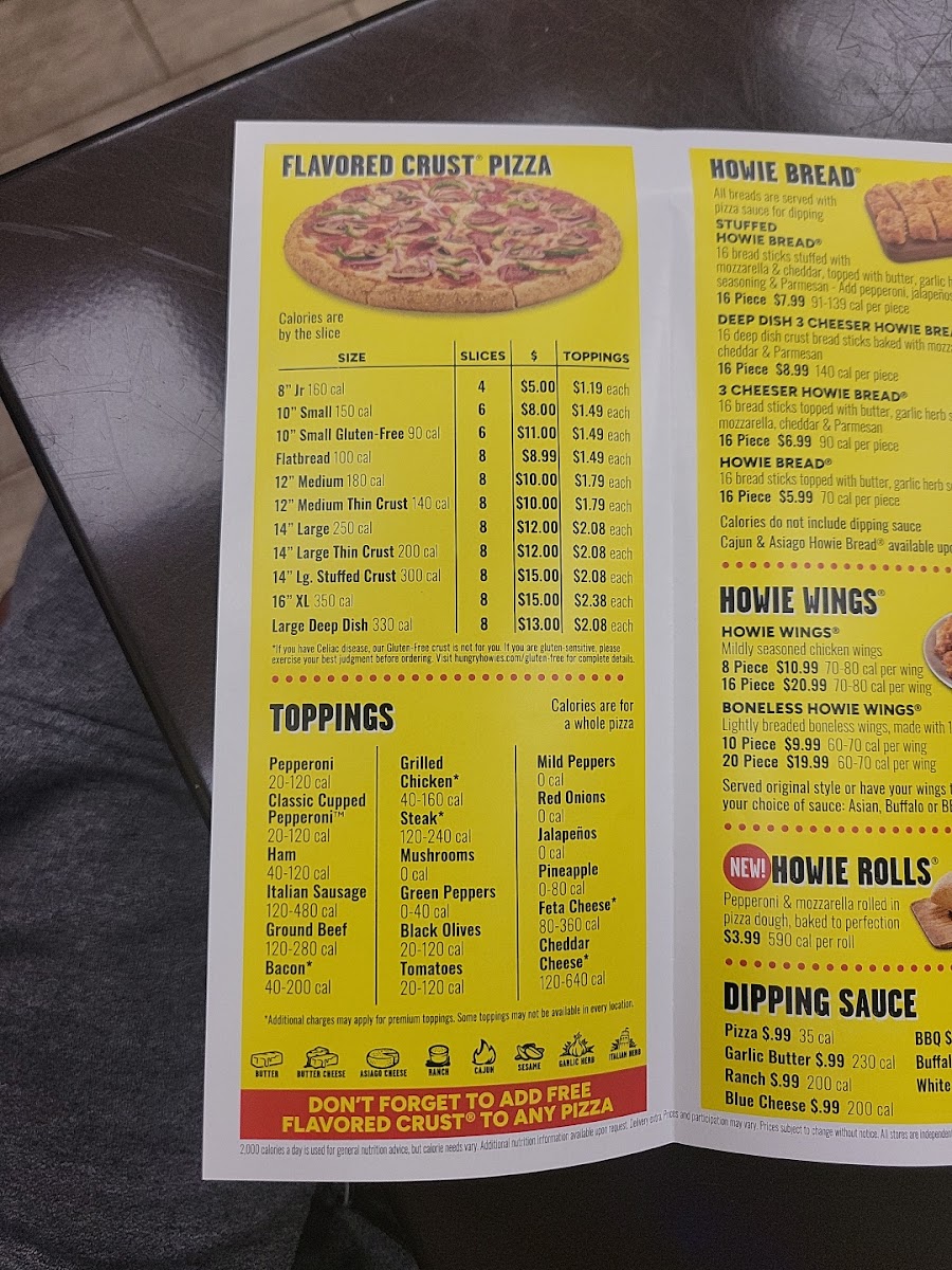 Hungry Howie's Pizza Menu-1